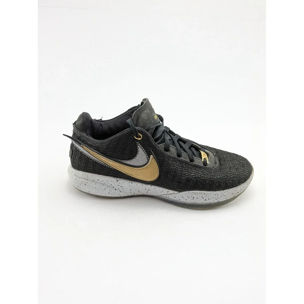 Mens Nike LeBron 20 'Black‎ Metallic Gold' Basketball Shoes DJ5423-003 Size 8.5